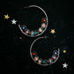 Nebula Rainbow Hoop Earrings